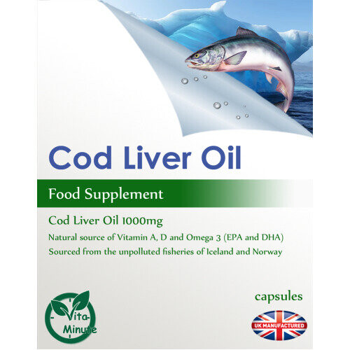 Cod Liver Oil 1000mg - 180 Capsules - Memory, Brain, Heart, Vision UK 2