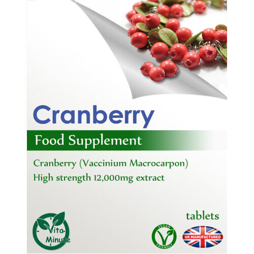 Cranberry Extract 12000mg (180 Tablets) Cystitis, Bladder, UK (V) 2