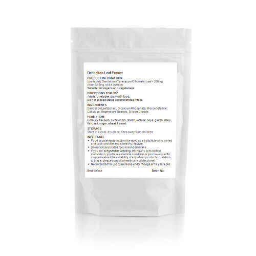 Strong Dandelion Leaf - 90 Tablets (V) Digestion Cholesterol Blood UK 1