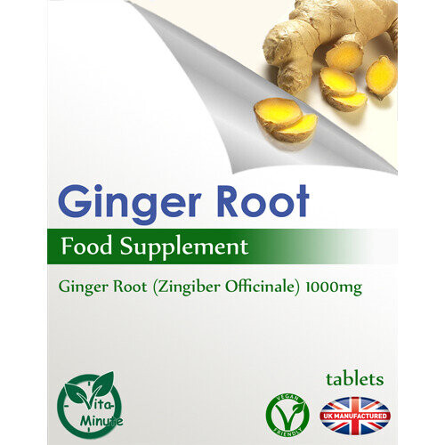 Ginger Root Tablets 1000mg (120 Tablets) Natural Anti-sceptic, UK 2