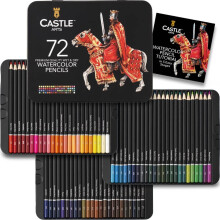 Castle Art Supplies Set da 72 matite acquerellabili | Pigmenti vivaci di alta qualità per sfumare, disegnare e dipingere | Per adulti,...