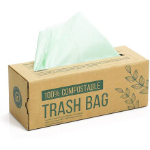 150 Bags Compost Bin Liners 6L Kitchen Food Waste Bags 100% Biodegradable Bags Made from Corn Starch with EN13432 Certification
