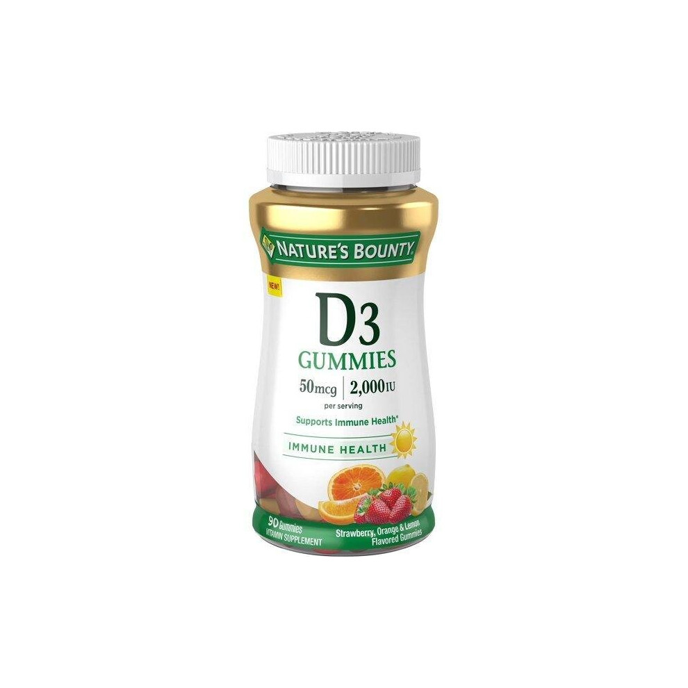 Nature's Bounty Vitamin D3 Gummies, 50 Mcg, 2000 Iu, 90 Ct
