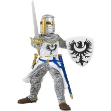 Figurinha Cavaleiro Branco com espada PAPO - O Mundo Medieval - Para Crianças a partir de 3 anos