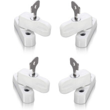 XFORT 4 Pack Door Jammer and Window Locks for uPVC Doors and Windows, French Doors Security Lock, Locking Sash Jammers for...
