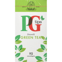PG tips Green Tea 25 Enveloped Bags, Pack of 6