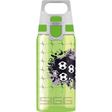 SIGG - Bottiglia d'Acqua per Bambini - Viva One Football - Adatta a Bevande Gassate - Verde - 17 Oz