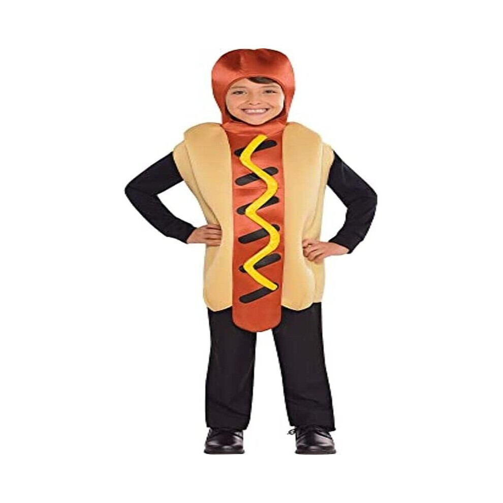 Childs Hot Diggity Dog Fancy Dress Hotdog Costume