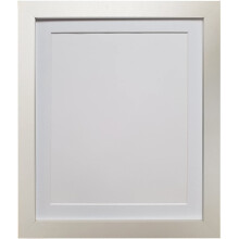 FRAMES BY POST H7 White Frame with White Mount 30 x 20 Inch Image Size A2 Plastic Glass