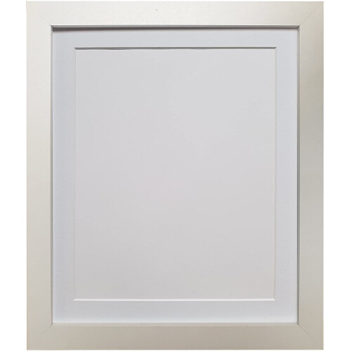 FRAMES BY POST H7 White Frame with White Mount 30 x 20 Inch Image Size A2 Plastic Glass