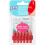 Tepe TEPE 0.5mm Interdent Red Brushes, Pack of 6 1