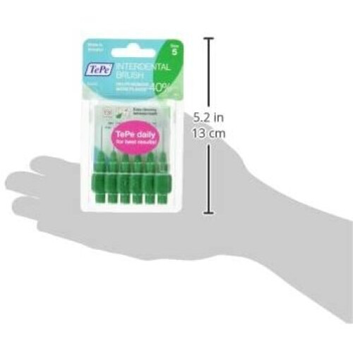 Tepe Tepe 0.8 mm Interdentgreen Brushes - Pack of 6 2
