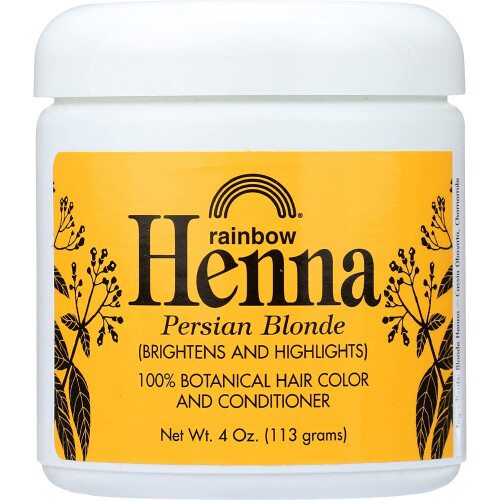 Rainbow Research Henna Βοτανική Χρώση Μαλλιών και Conditioner, Περσικό Ξανθό, 4 Οζ