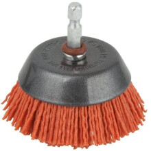 Wolfcraft nylon cup brush Ø 65 mm, hexagon shank 1/4"" (6.35 mm), 1506000"