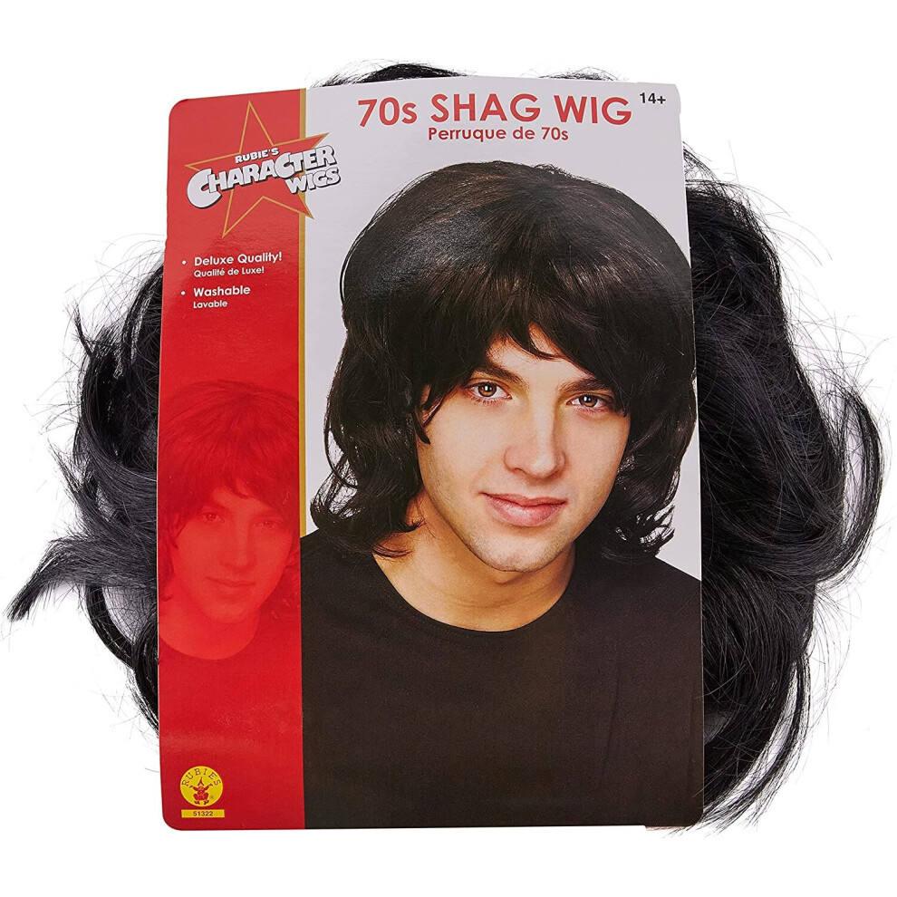 Rubie's Official Adult's 70's hag Wig Costume - Black, One Size