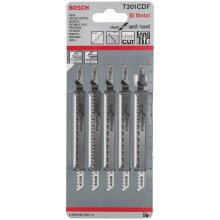 Bosch Professional 5 x Jigsaw blade T 301 CDF Clean for Hard Wood (for Hardwood, straight cut, accessories jigsaw)