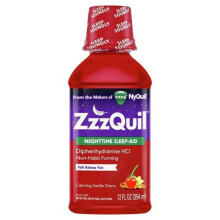Vicks ZzzQuil Nighttime Sleep Aid Liquid, Vanilla Cherry, 12 fl oz
