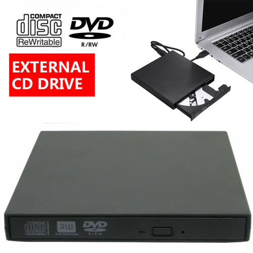 USB External DVD CD RW Disc Burner Combo Drive Reader For PC Laptop