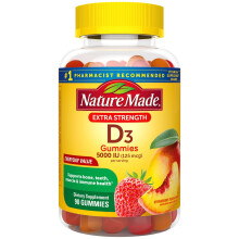 Nature Made Extra Strength Vitamin D3 5000 IU (125 mcg), 90 Gummies
