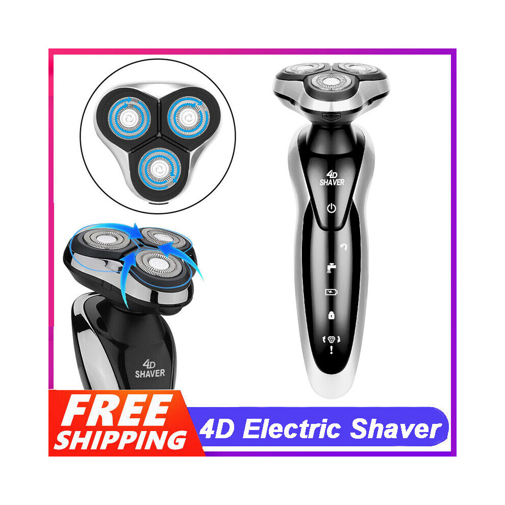 Electric Shaver 3 Heads Cordless Men Razor Wet Dry Rotary Shaver USB