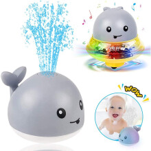(Grey) Baby Bath Toys, UFO Whale Toys Whale Water Squirt