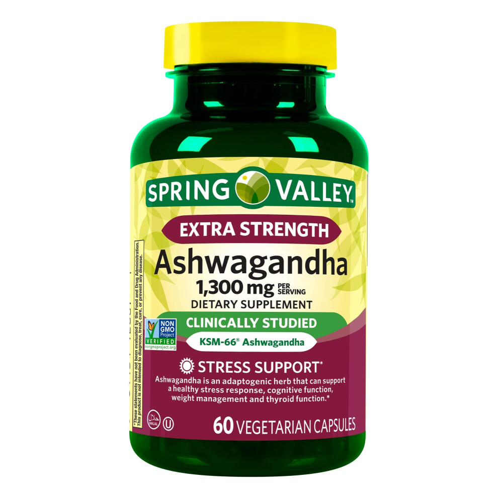 Spring Valley Ashwagandha Root Powder 1300 Mg Capsules