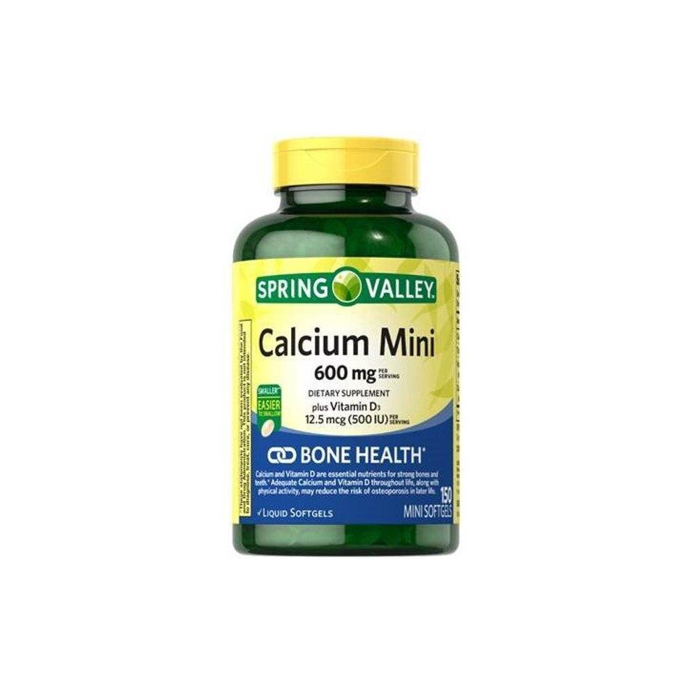 Spring Valley Calcium Plus Vitamin D3, 150 Mini Softgels