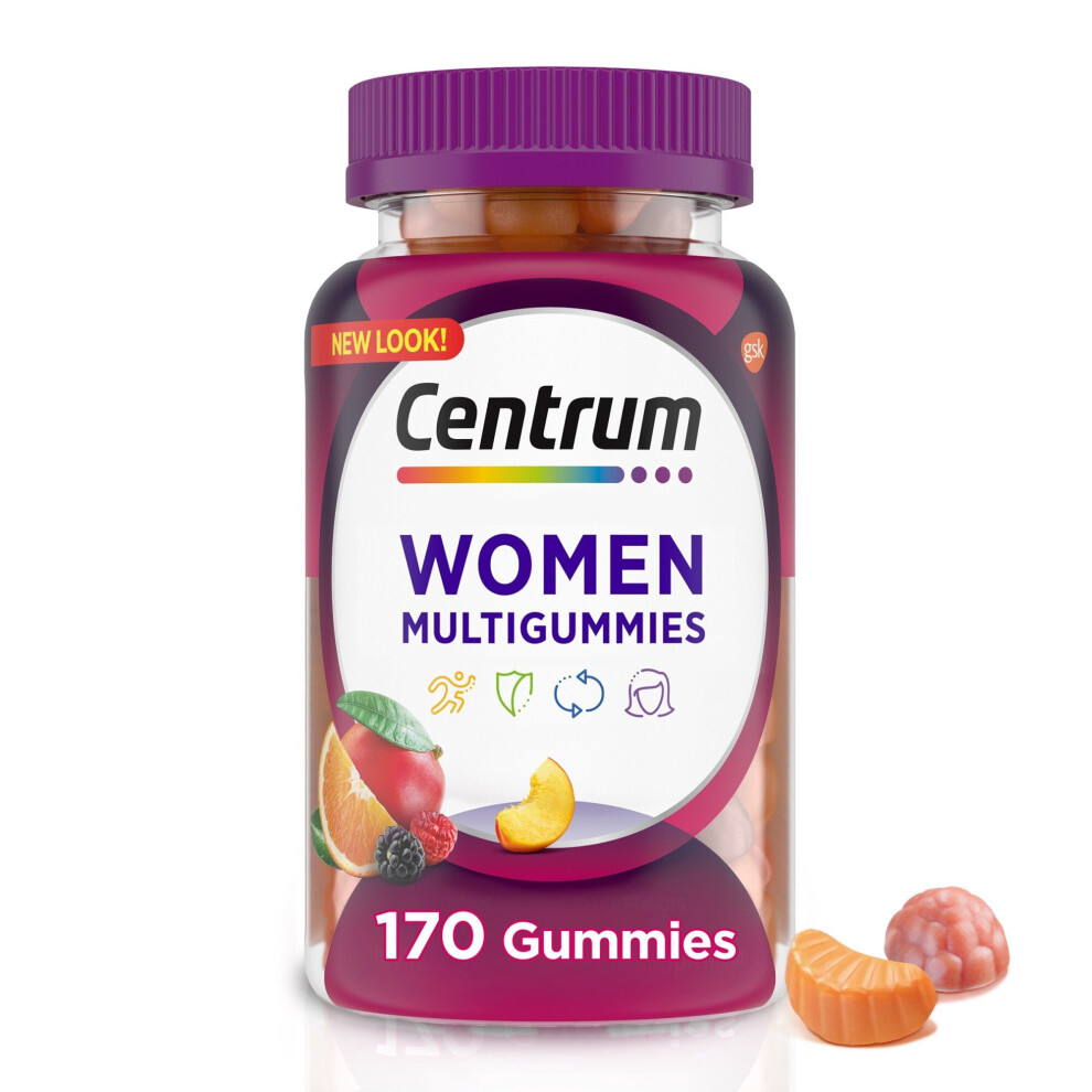 Centrum Multigummies Women's Multivitamin Supplement Gummies, Assorted Fruit, 170 Ct