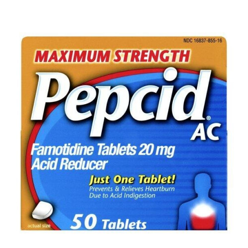 Pepcid AC Maximum Strength for Heartburn Prevention & Relief, 50 ct