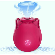 (Rose Red) Rose Sucking Vibrator Dildo Women Massager Sex Toy