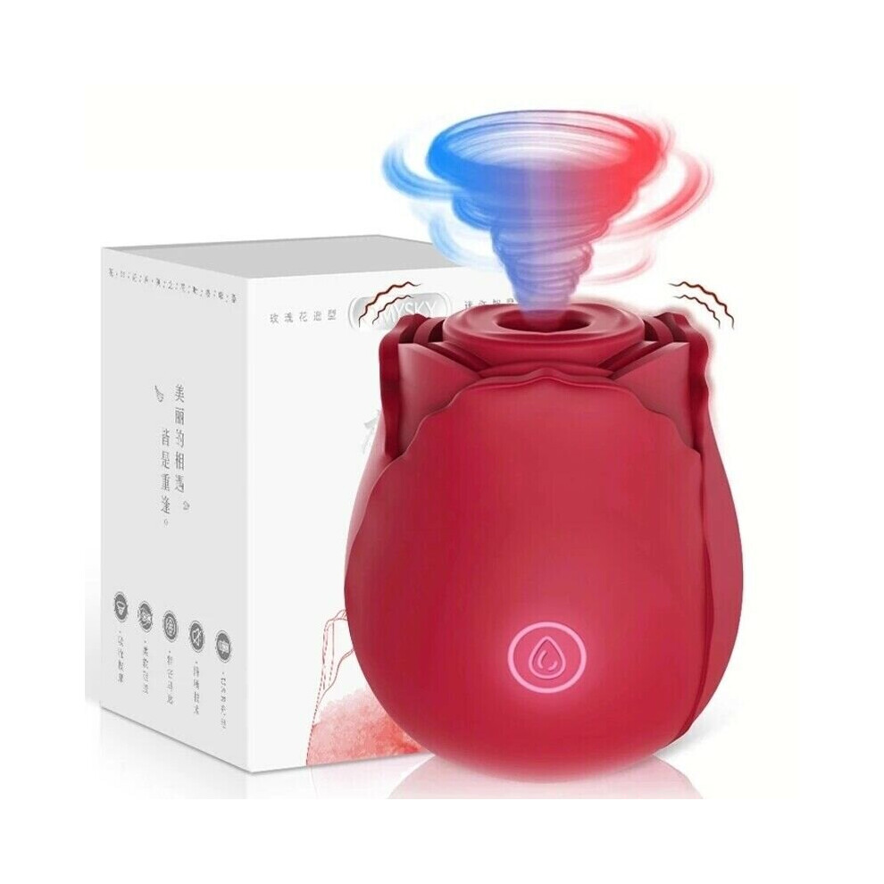 Rose Red) Rose Sucking Vibrator Dildo Women Massager Sex Toy on OnBuy