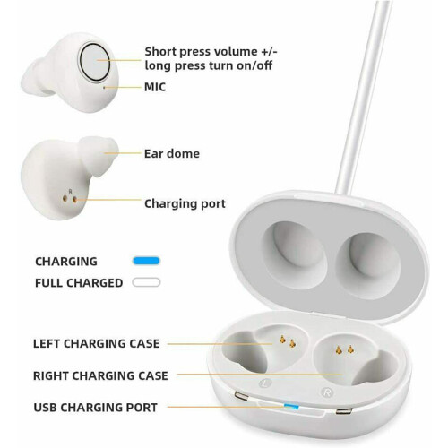 Aide auditive 1 paire Invisible Digital Ear Enhancer Sound Voice Amplifier 2