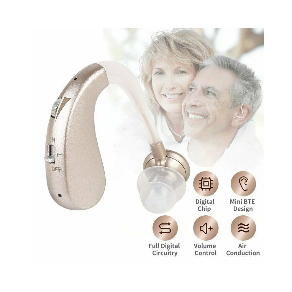 Rechargeable Digital Hearing Aid Adjustable Voice Amplifier Behind Ear