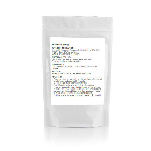 Potassium Chloride Tablets - 200mg - 120 tablets - High Strength, UK 1