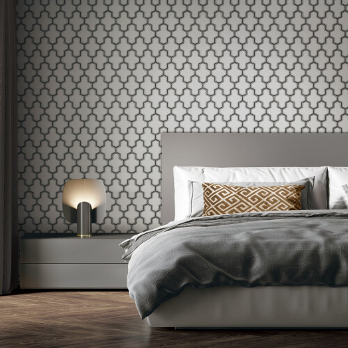 DEBONA Debona Fabric Touch Vinyl Geometric Wallpaper 9106