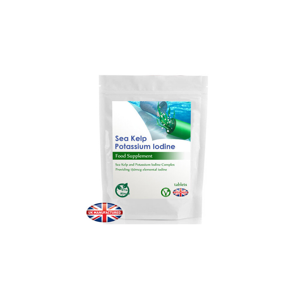 Vitaminute 100 Tablets X Sea Kelp And Potassium Iodine | Natural 150Mcg Iodine