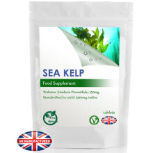 Potassium Iodine and Sea Kelp (90 Tablets) - 150mcg Iodine, UK (V)