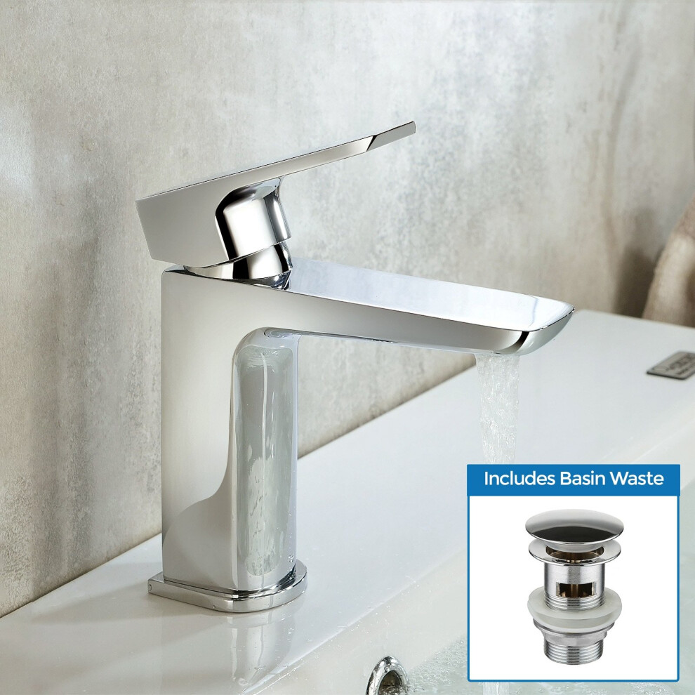 Keninton Bathroom Cloakroom Basin Mono Mixer Tap & Waste