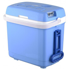 30L Trolley Cool Box Electric Travel Cooler Camping Picnic Ice 12V 240V Adapter