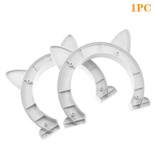 Cat Head Shape Hole Small Dogs Pet Door No Flap Kitten Puppy Easy Install Gate Entrance Securit