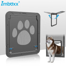 Pet Screen Doors Lockable Puppy Safety Magnetic Flap Dog Cat Screen Door Interior Free Entry an