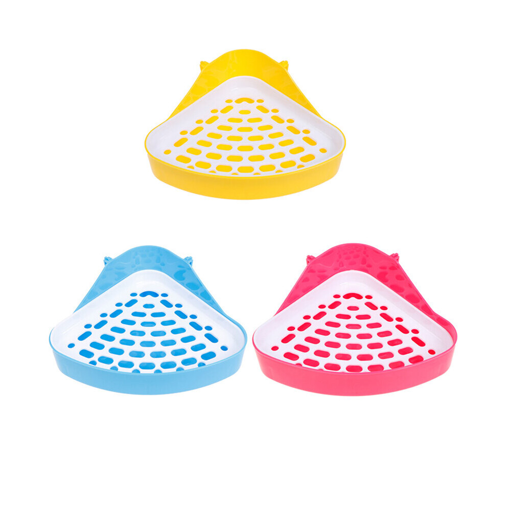 Hamster Pet Cat Rabbit Corner Toilet Litter Trays Clean Indoor Pet Litter Training Tray  For Sm