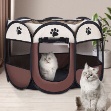 Portable Outdoor Kennels Fences Foldable Dog Tent House Breathable Pet Playpen Cat Large Dog Ca