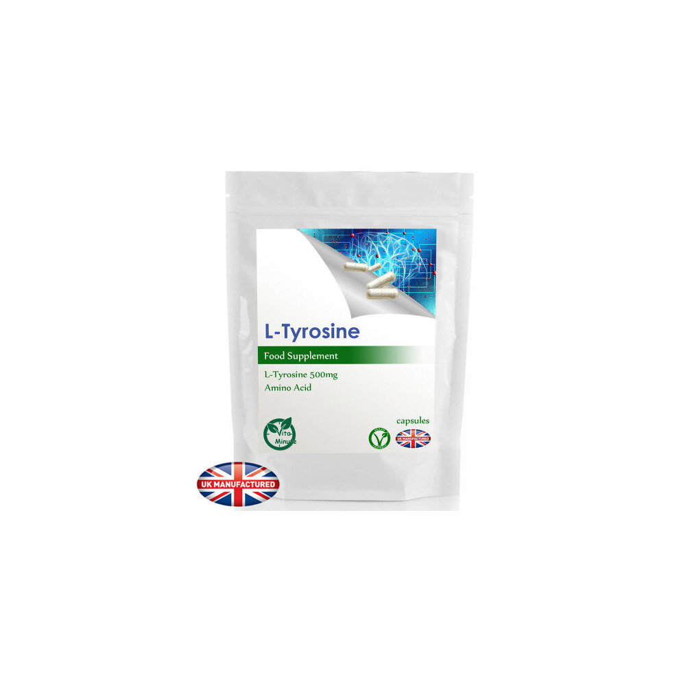 Vitaminute L-Tyrosine Amino Acid 500Mg - 120 Capsules (Stress, Focus, Memory)(V)
