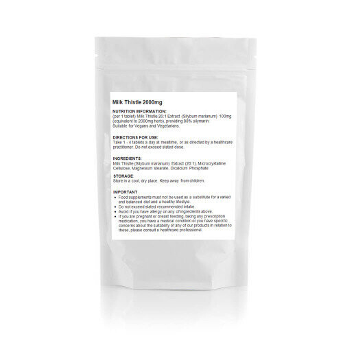 120 x Milk Thistle 2000mg Extract Tablets | Liver Detox, Gall Bladder 1