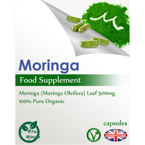 Organic Pure Moringa Leaf 500mg (180 Capsules) Multi-Vitamins UK 2