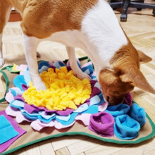 Dog Snuffle Mat Pet Slow Feeder Dispenser Treats Pad Washable Puzzle Feeding Nose Work Toy Dog