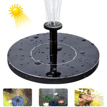 Solar schwimmende Wasserfontäne Vogelbad-Brunnenpumpe Teichdekoration Solarbetriebener Springbrunnen Wa