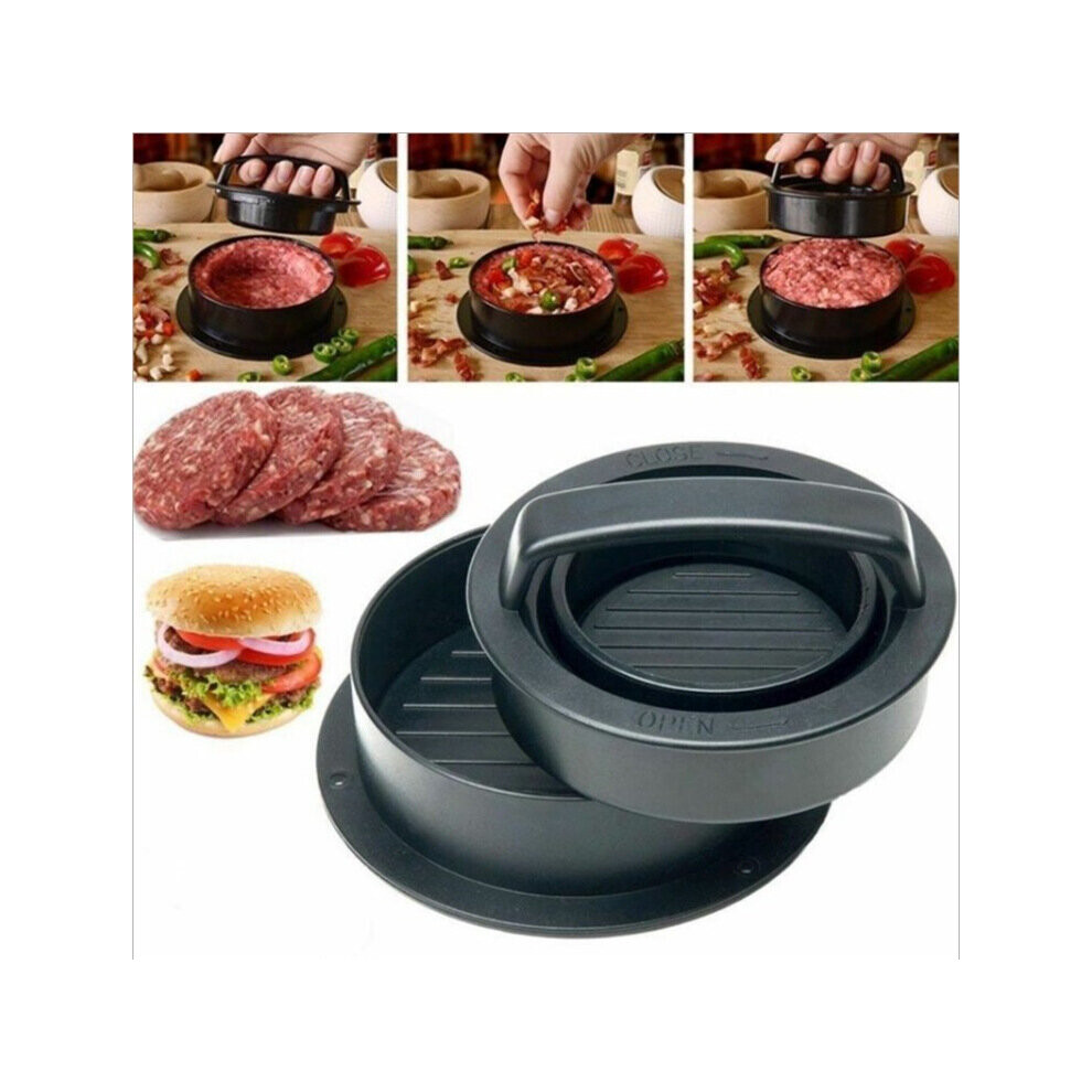 Sarkebony Kitchen Round-Shape Burger Press – Hamburger Patty Maker, ABS Plastic Mold for Beef Patties