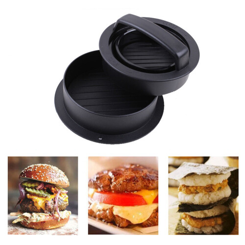 Sarkebony Kitchen Round-Shape Burger Press – Hamburger Patty Maker, ABS Plastic Mold for Beef Patties 2